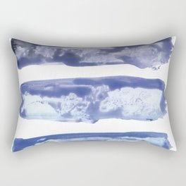 Blue abstract stripes design Rectangular Pillow