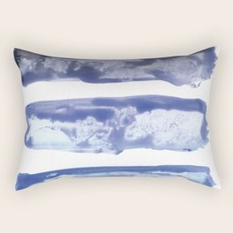 Blue abstract stripes design Rectangular Pillow