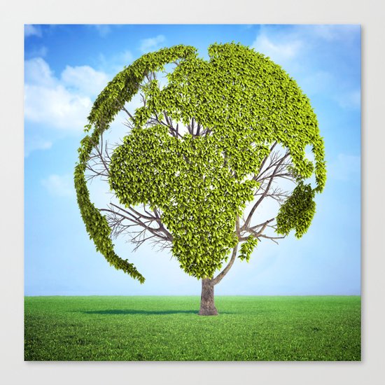 Globe Tree Canvas Print