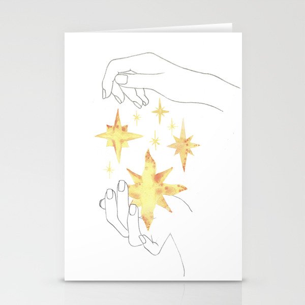 Stars in hands Stationery Cards