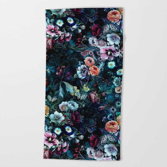 Night Garden Beach Towel