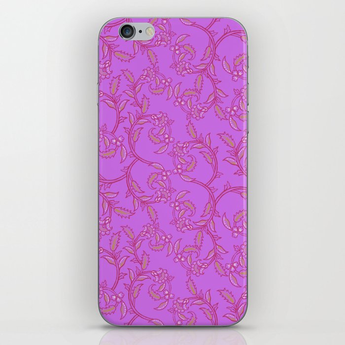Purple Flower Pattern iPhone Skin
