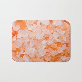 Himalayan Salt Rock Crystals Photograph Pattern Bath Mat | Crystals, Food, Chef, Hdr, Kitchen, Orange, Digital, Photo, Rock, Salt 