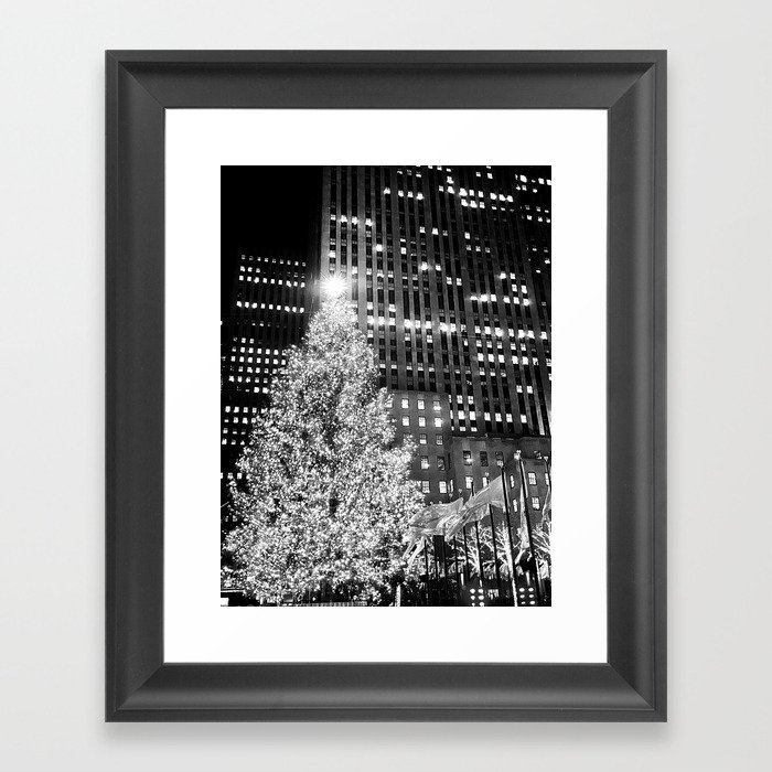 Rockefeller Christmas Tree Framed Art Print