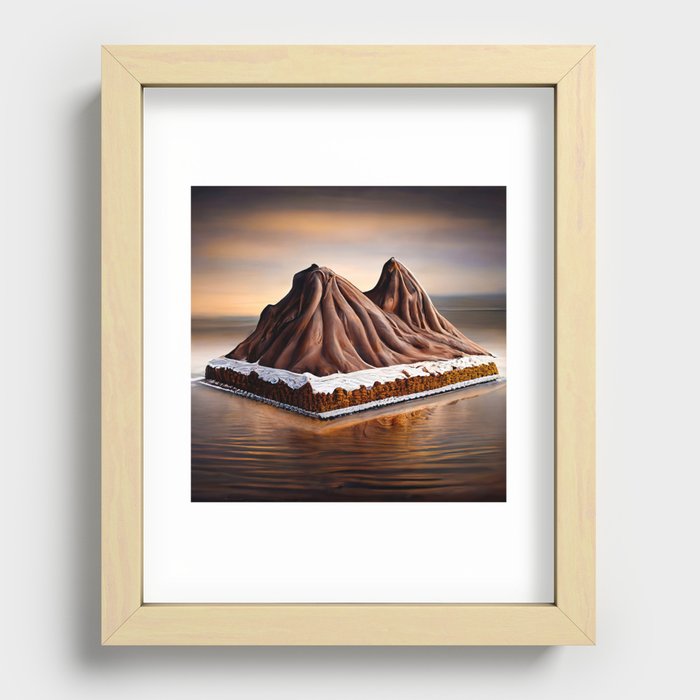 Cake Country 02 Chocolate Mountains Island Recessed Framed Print