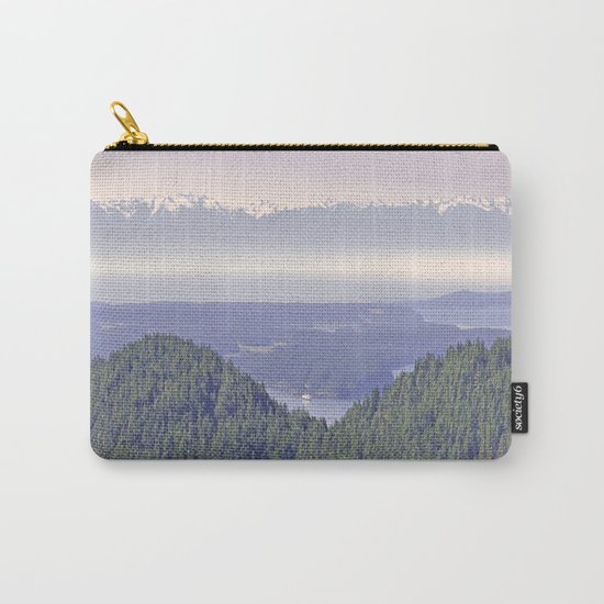 OLYMPIC RANGE AS SEEN FROM ORCAS ISLAND OVER MOUNT ENTRANCE Carry-All Pouch