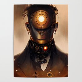 Steampunk Robot #5 Poster