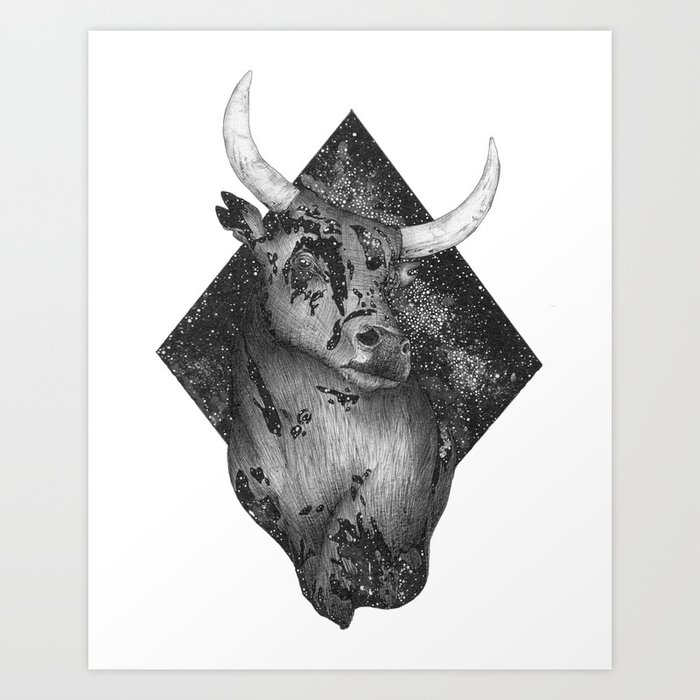 Cosmic Bull Art Print