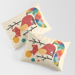 Rainbow Fox Pillow Sham