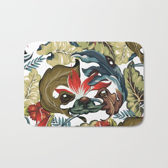 Tropical Sloth Bath Mat