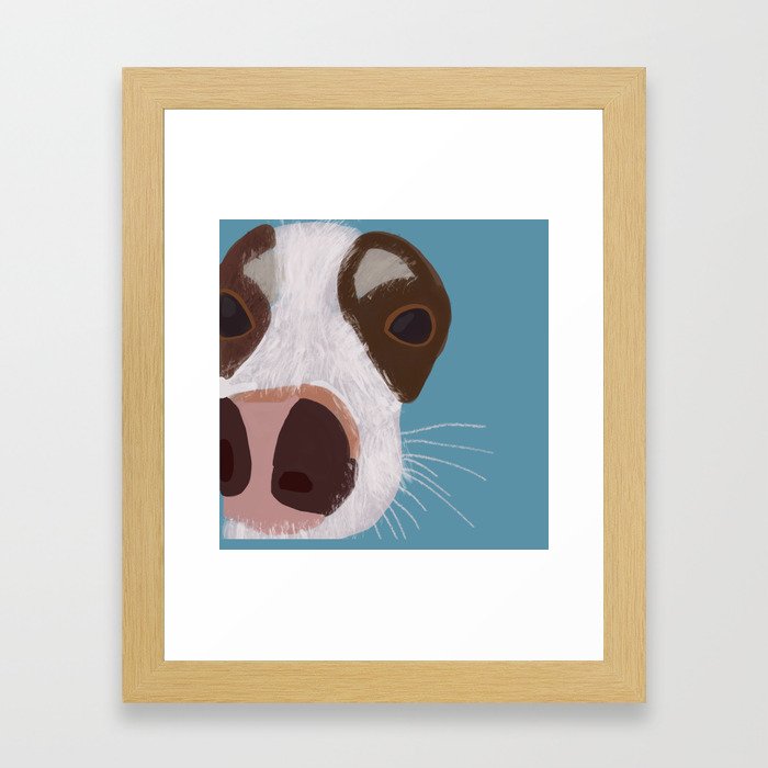 Cute Dog Close Up Framed Art Print