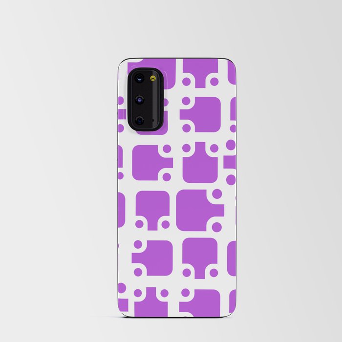 Mid Century Modern Abstract Pattern Purple 1 Android Card Case