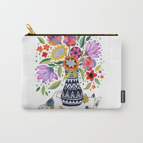 Calico Bouquet Carry-All Pouch