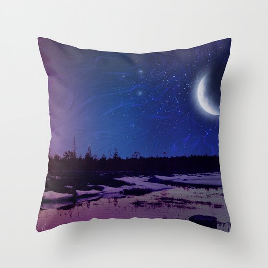 Night - From Day And Night Painting Throw Pillow