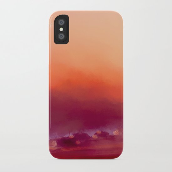 Winter-sun, in Iceland, Seltjarnarnes. iPhone Case