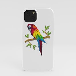 A Colorful parrot from Nature in Quilling Paper Design iPhone Case