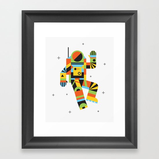 Hello Spaceman Framed Art Print