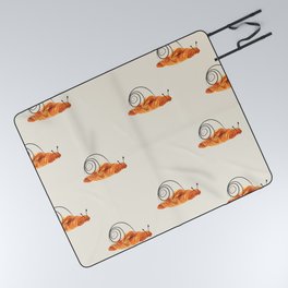 croissant snail Picnic Blanket