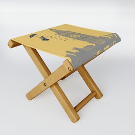 Mary Poppins and Big Ben in Mustard Yellow and Grey Folding Stool