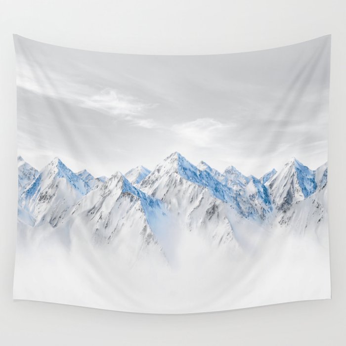 Snow Capped Mountains Wall Tapestry