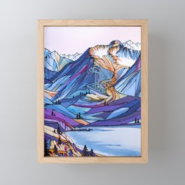 Alyeska Allure Colorful Mountains Framed Mini Art Print