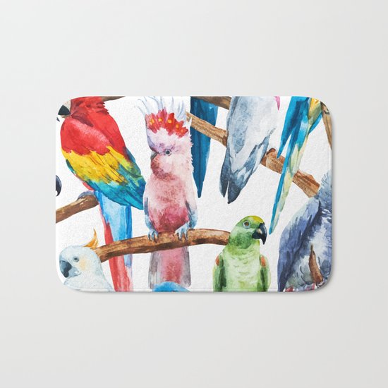 Parrot Pattern 01 Bath Mat