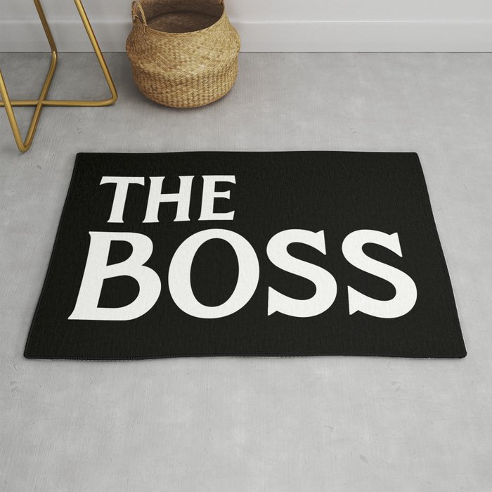 The Boss Funny Couples Quote Rug
