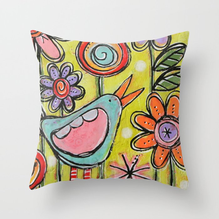 Tiny Garden Series 12 Throw Pillow by Just So Gina Society6