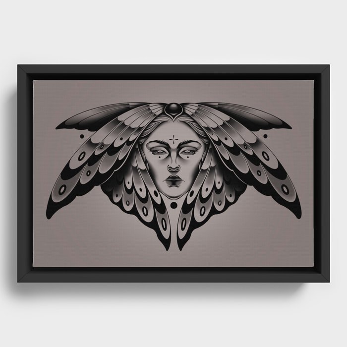 Lady Moth Framed Canvas