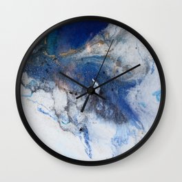 Abstract blue marble Wall Clock