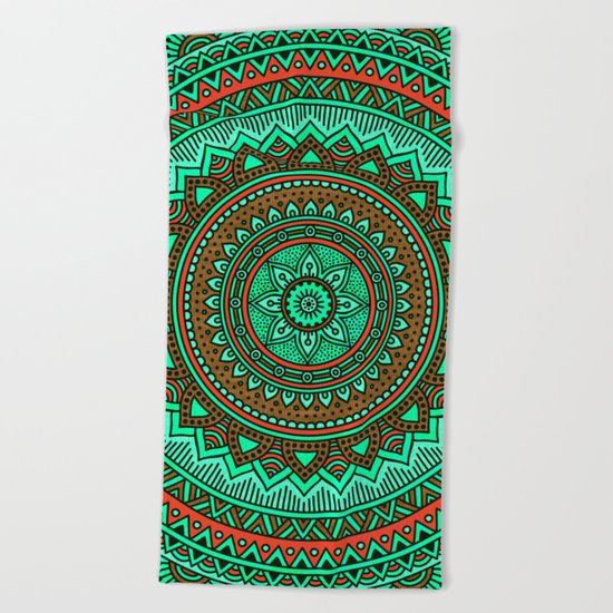 Hippie mandala 87 Beach Towel