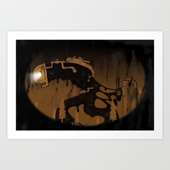 oil monster Art Print