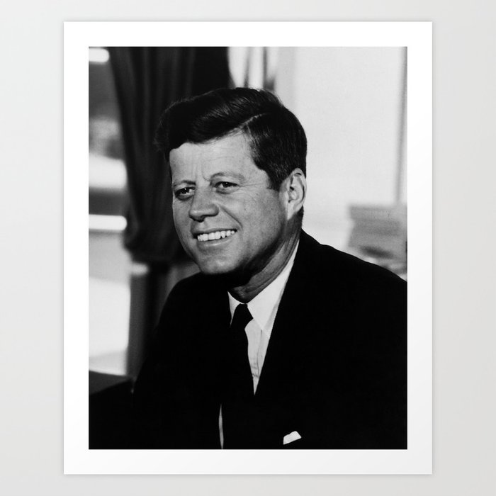 President John F. Kennedy Portrait Art Print