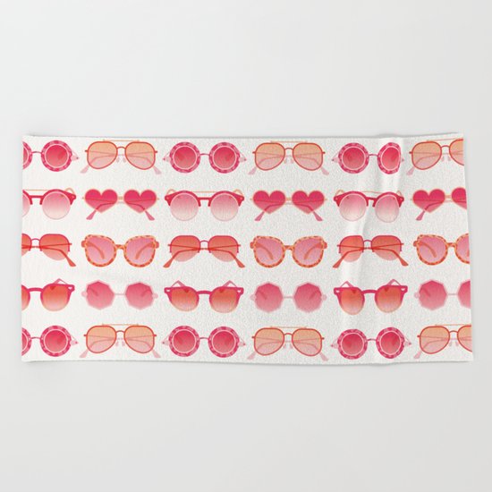 Sunglasses Collection – Pink Ombré Palette Beach Towel