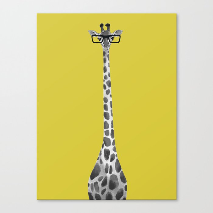 Smart Giraffe Canvas Print