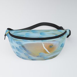 Blue ethereal anemone & clownfish Fanny Pack