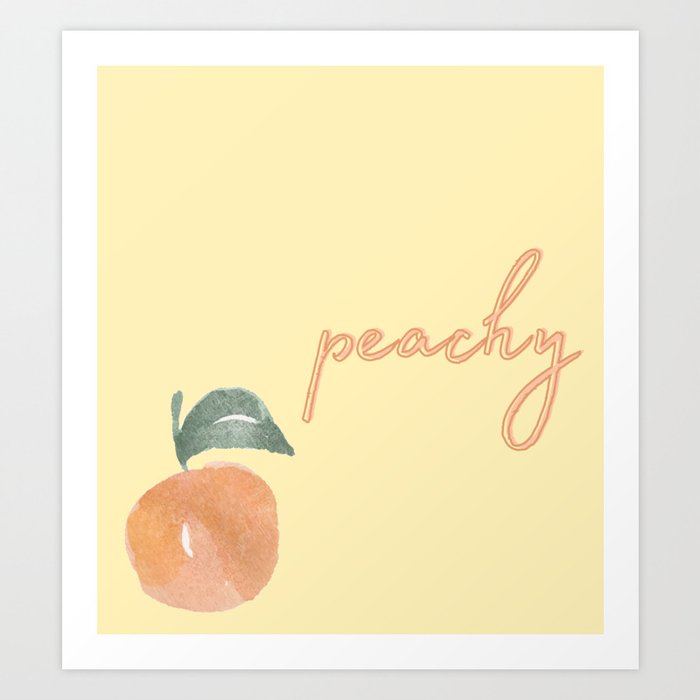 Peachy & Cream Art Print