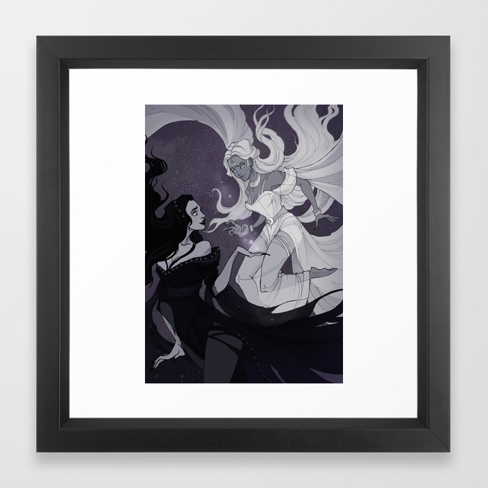 Nyx And Selene Framed Art Print By Irenhorrors Society6