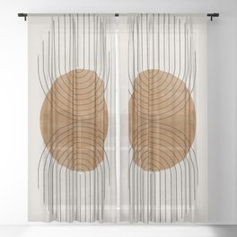 Perfect Touch  Mid Century Modern Sheer Curtain