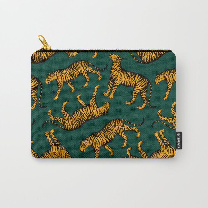 Tigers (Dark Green and Marigold) Carry-All Pouch