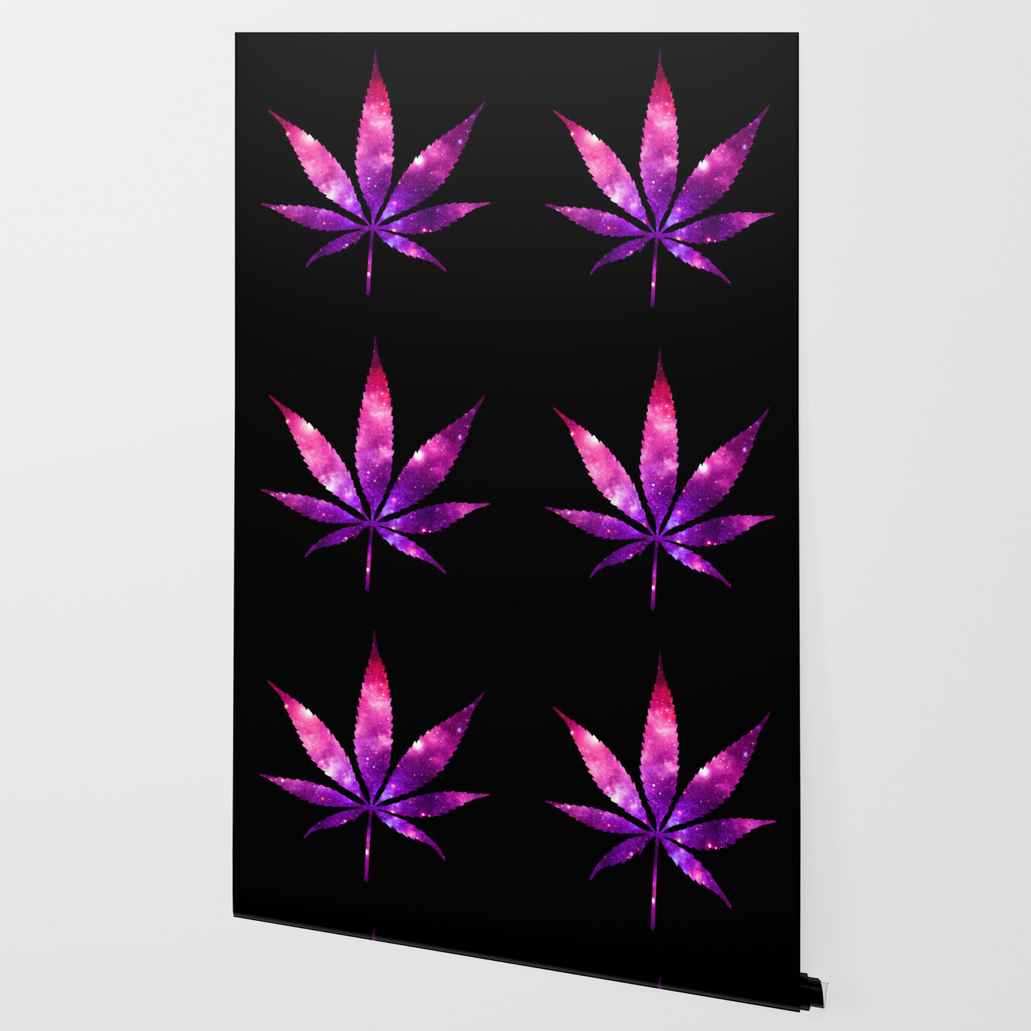 Weed High Times Fuchsia Pink Purple Galaxy Wallpaper By