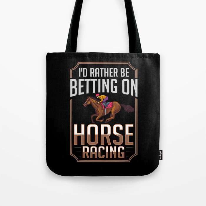 Horse Racing Race Track Number Derby Tote Bag