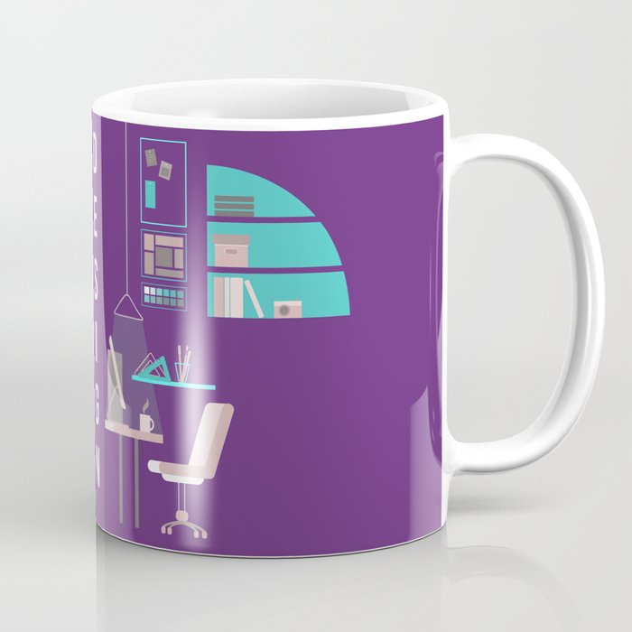 Eat Design Sleep  - Purple Coffee Mug