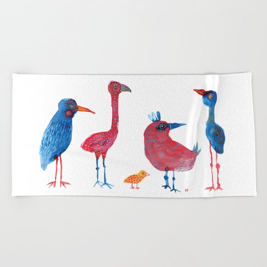 Tiny Yellow Fellow Beach Towel