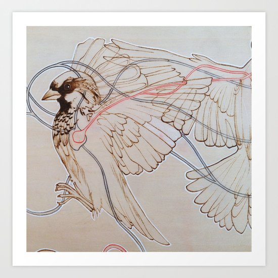 Our Little Hearts Are Intertwined (right) Art Print