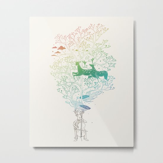 The Cellist Metal Print
