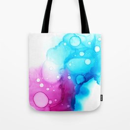 pink and blue smoke abstract background, alkohol ink Tote Bag