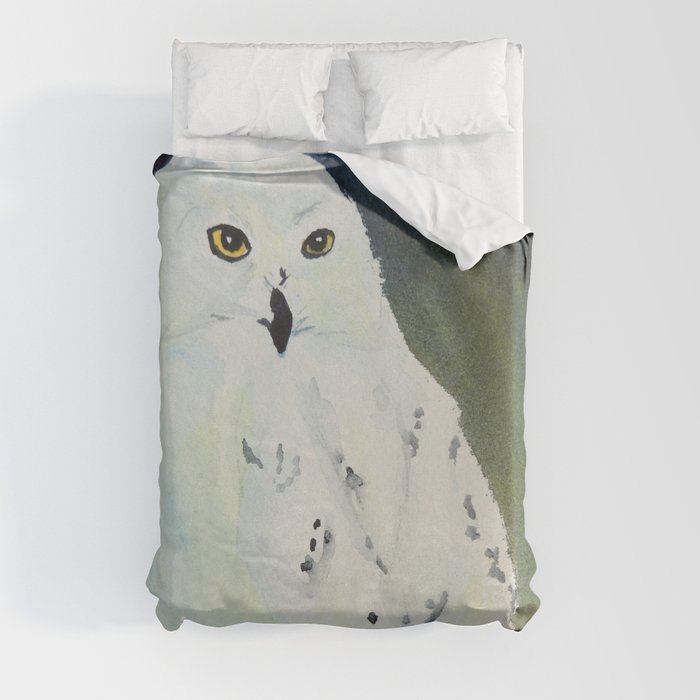 Snowy Owl Duvet Cover