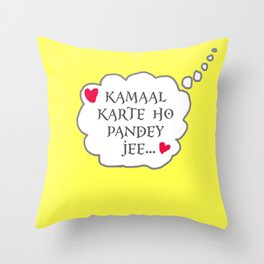 Pandey ji Throw Pillow