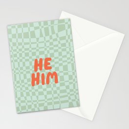 He / Him Pronouns  Stationery Card